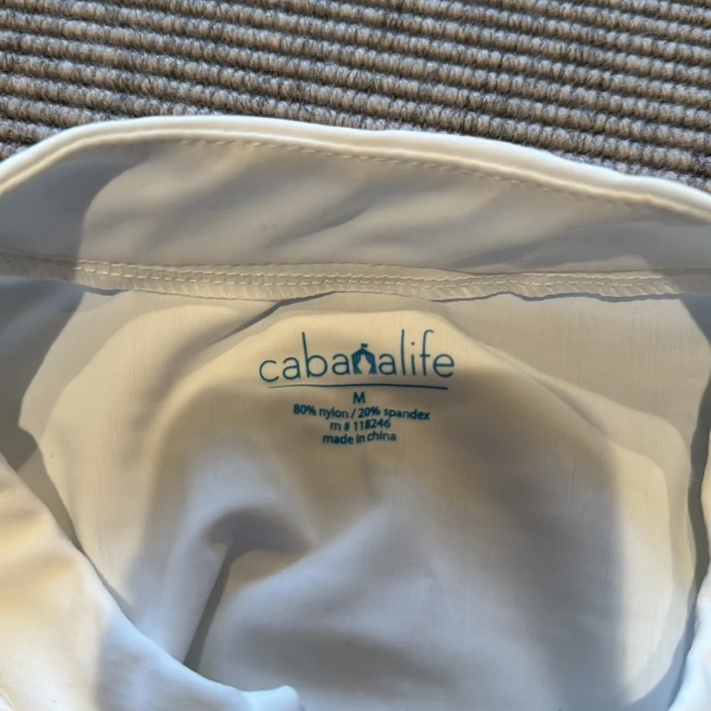 cabanalife Embroidered Convertible Ruched Rashguard. Size medium. Never worn. - Picture 8 of 8